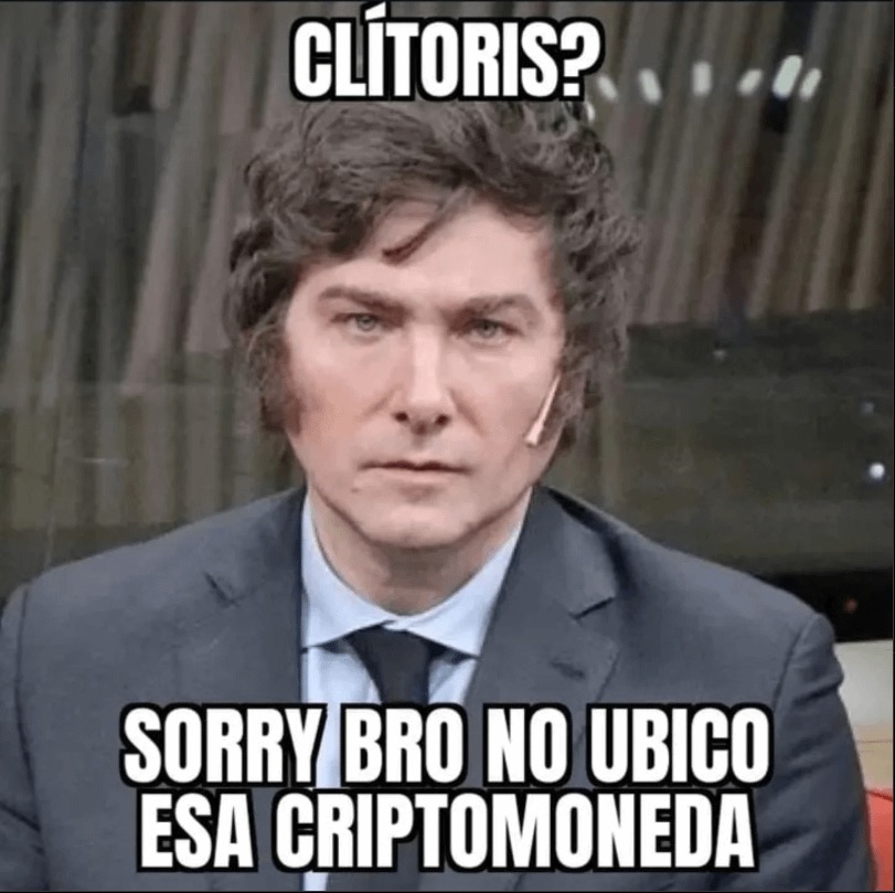 Javier milei cripto meme