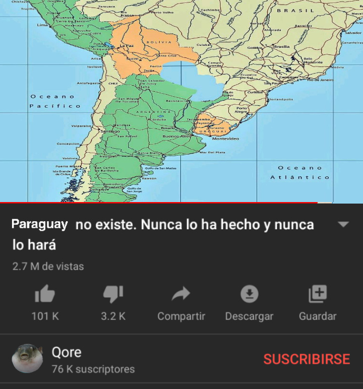 Ya el tema está súper quemado pero nunca había hecho un meme sobre Paraguay, lo siento