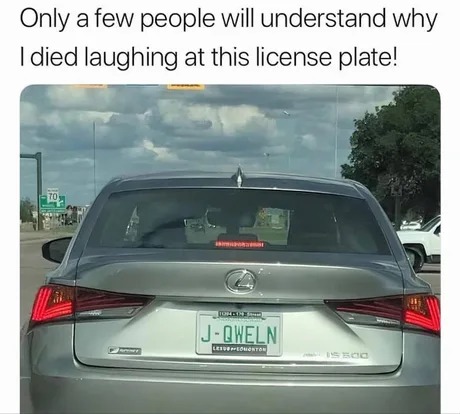 License plate meme