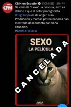 Sexo la Pelicula cancelada - meme