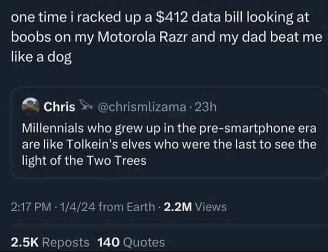 Racked up a $412 bill for boobs on a Razr. No regrets - meme