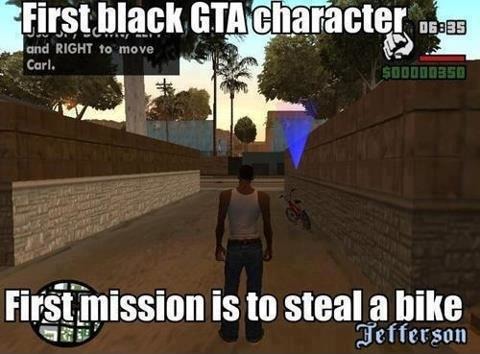 First black Gta character - meme