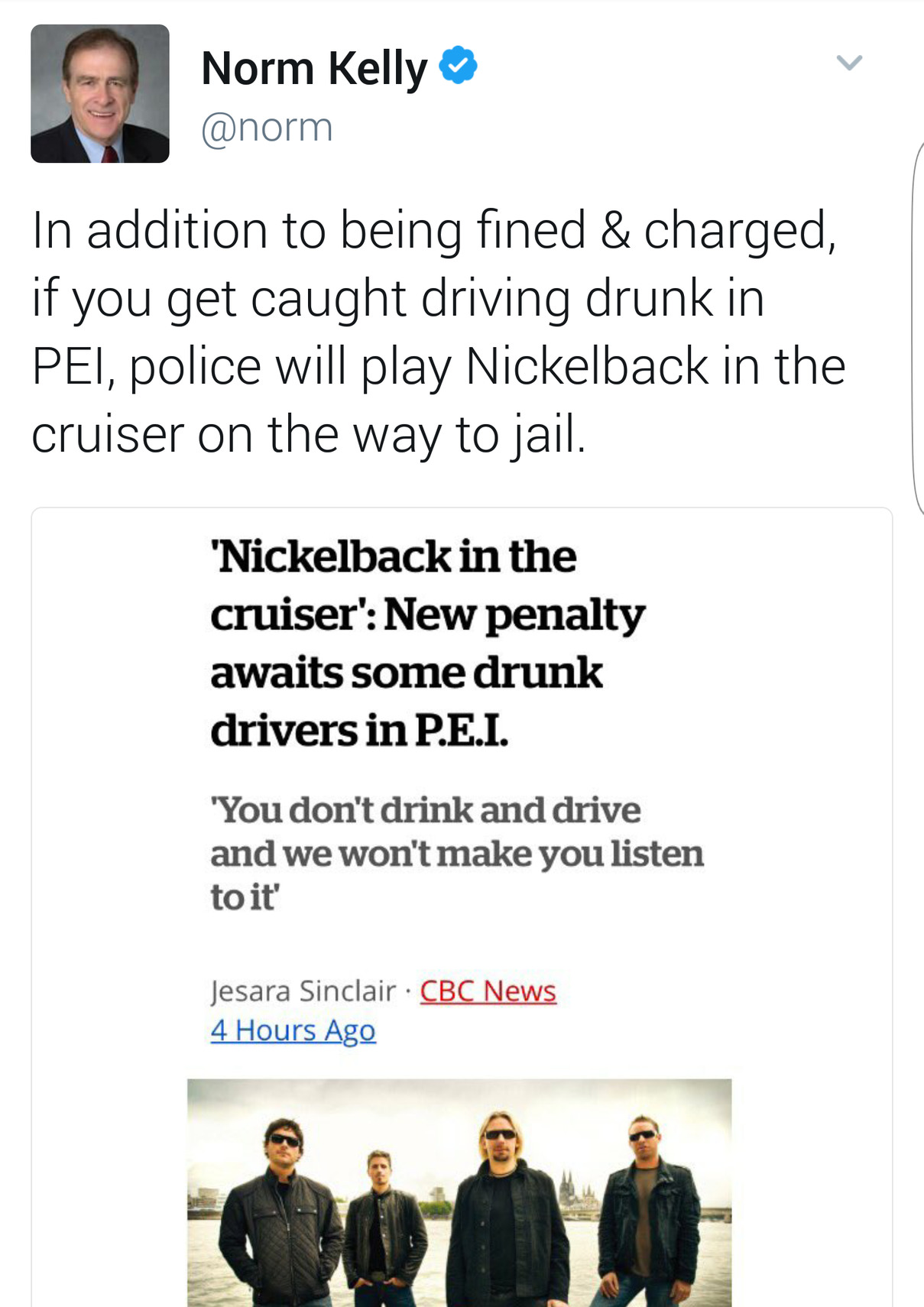Damn, even the Canadians hate Nickelback - meme