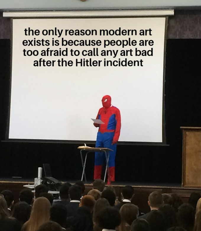 Hitler actually made some really good paintings. - meme
