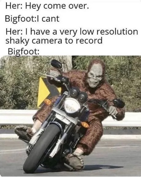 low bigfoot noises - meme