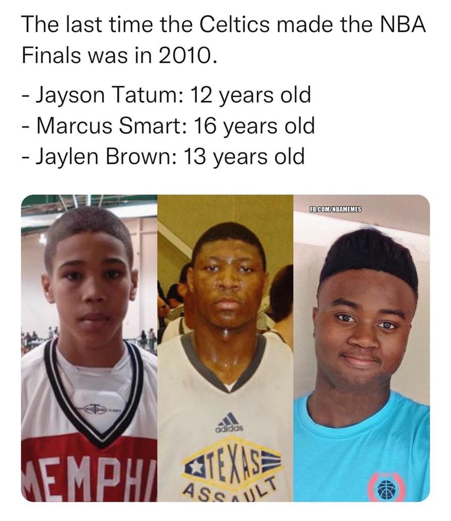 the last time the Celtics made the NBA Finals was in 2010 - meme