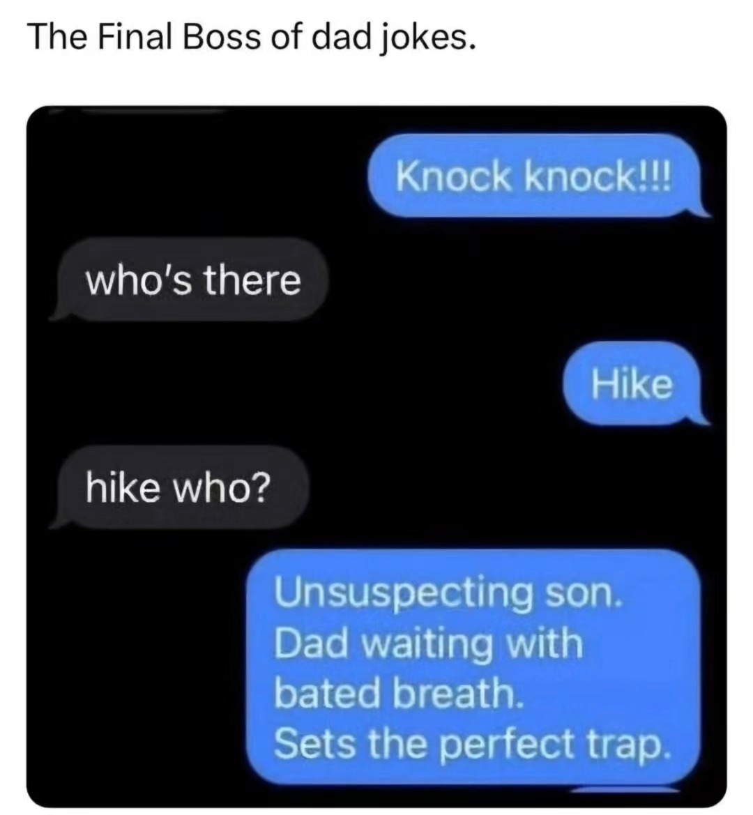 the final boss of dad jokes has entered the arena - meme