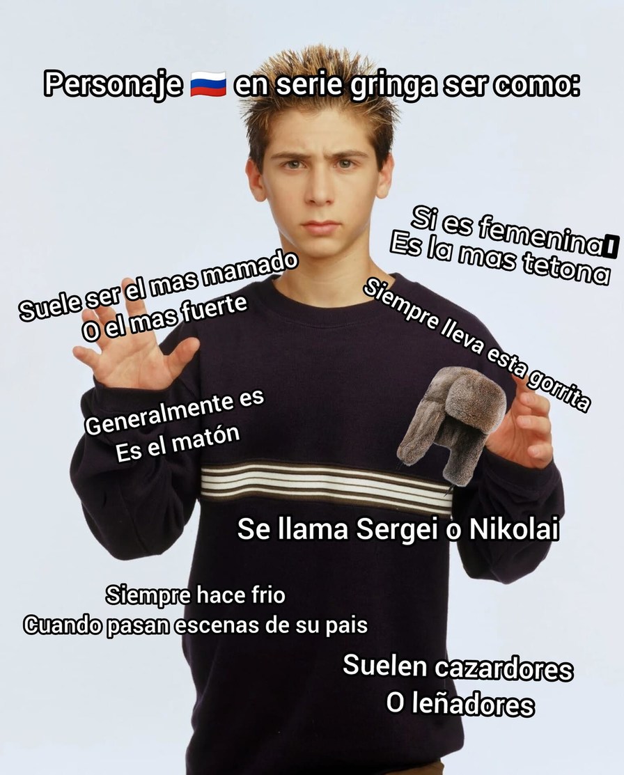 Solo faltó que beba vodka y ser comunista - meme