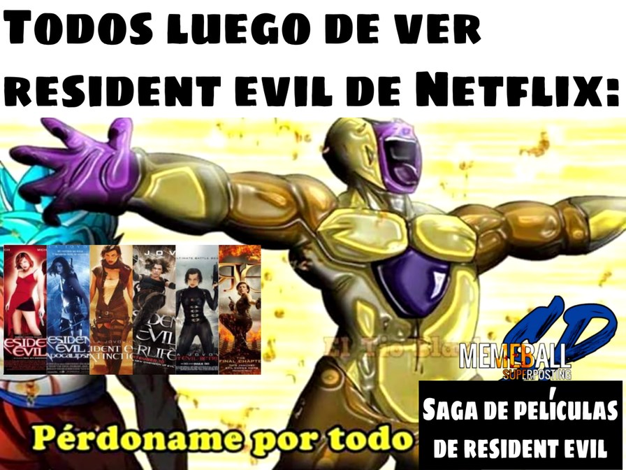 Perdoname por todo saga de películas de resident evil - meme