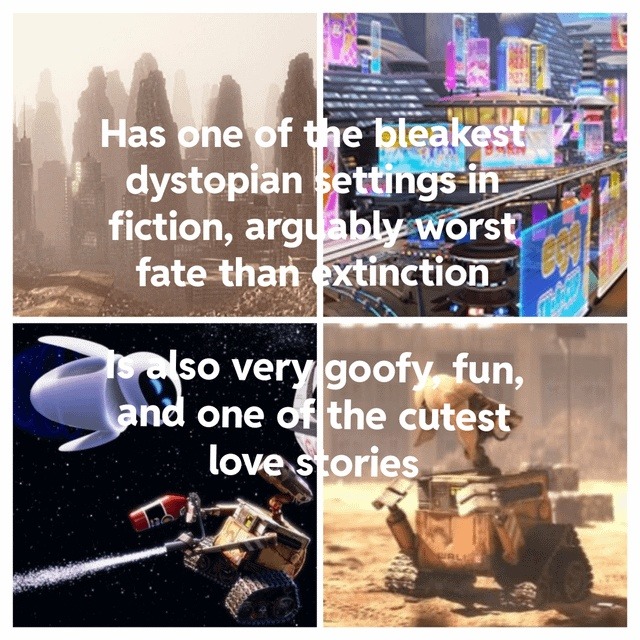 Bleak apocalypse, goofy fun, top-tier robot romance - meme