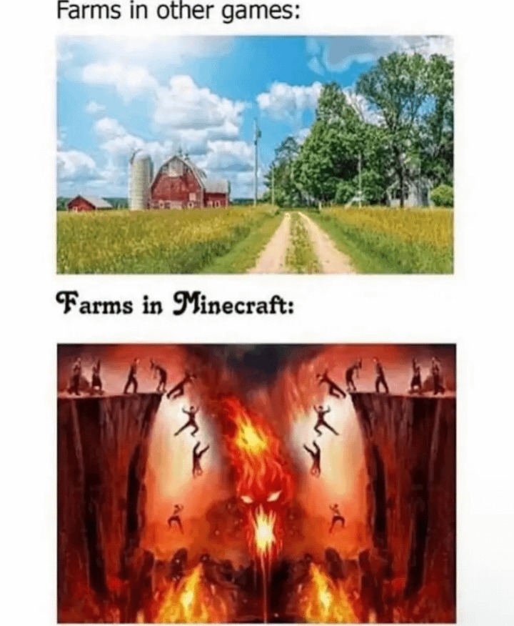Granjas de minecraft - meme