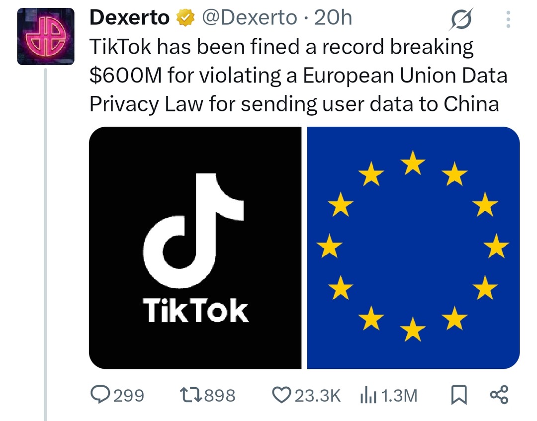 TikTok caught slippin and EU just hit 'em with a wallet-breaking fine - meme