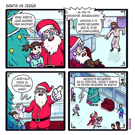 Santa vs jesus - meme
