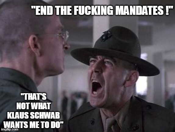 "END THE FUCKING MANDATES!" - meme