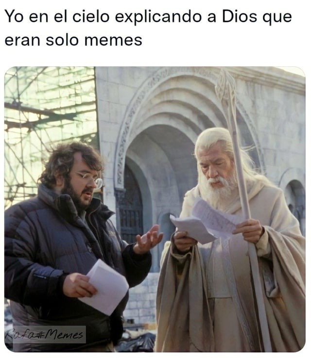 Explicando a dios que solo eran memes