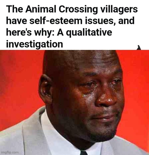 Animal Crossing villagers have self-esteem issues - meme