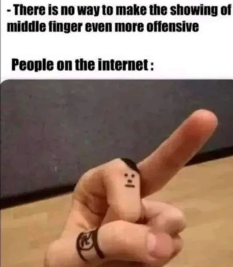 German middle finger - meme