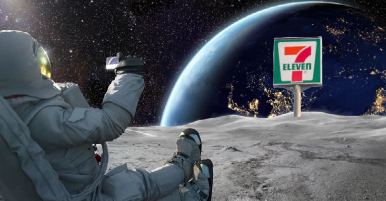 One small step for man, one giant slushy from 7-11 - meme