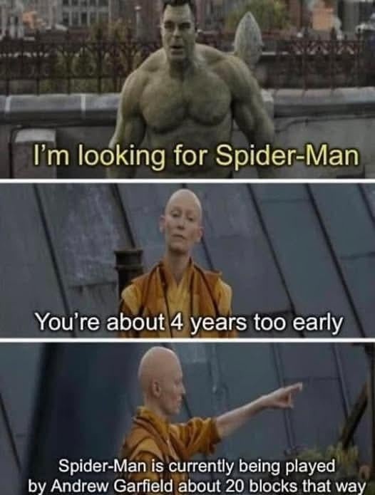 Spider-Man casting is always in flux - meme
