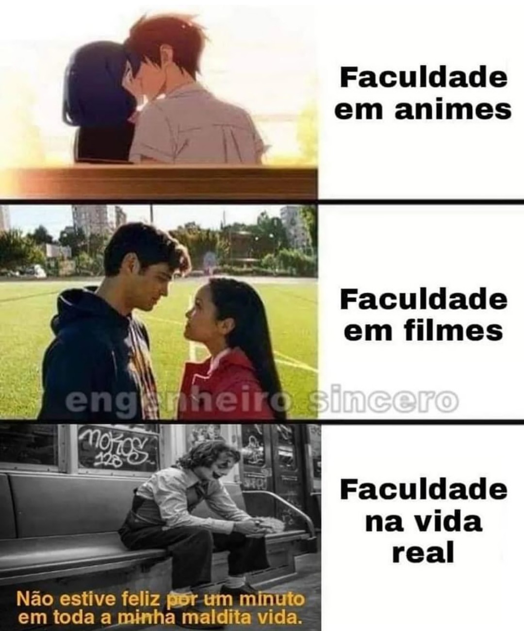Inha vida universitária - meme