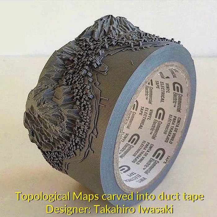 Topological Maps carved into duct tape - meme