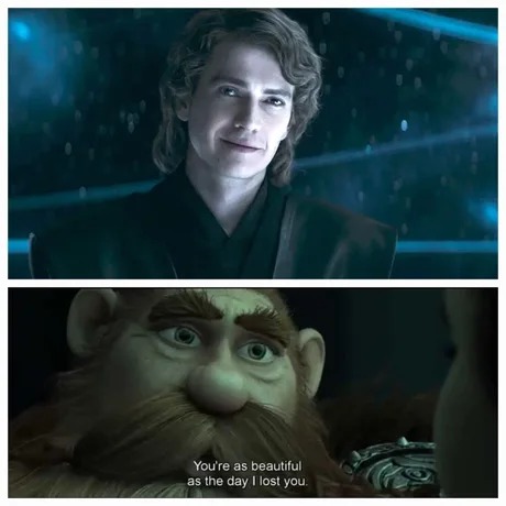 Anakin looks great in the Ahsoka series - meme