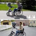 Finalmente inventaram um carrinho de bebê para quem tem problemas de locomoção, fé restaurada!