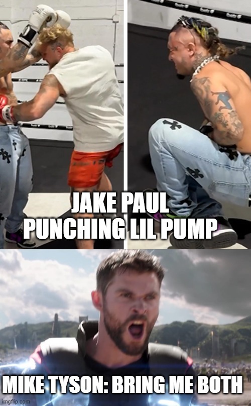 Jake Paul Lil Pump punch meme