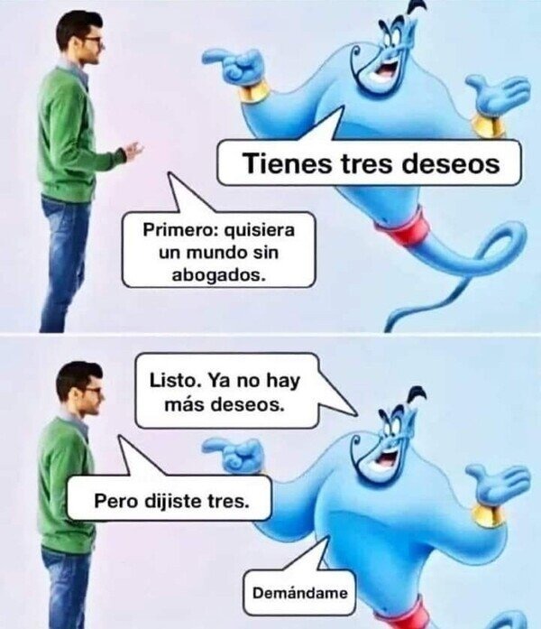 Por un mundo sin abogados - meme