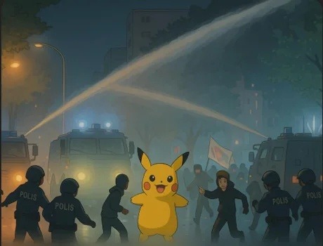 Pikachu dans les manifs en Turquie... l’image qu’on attendait pas - meme