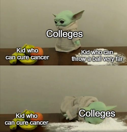 What colleges really want - meme