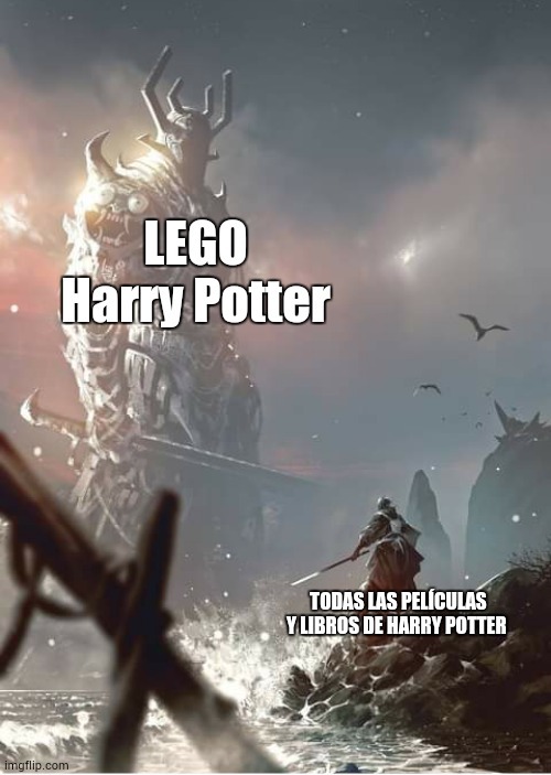 Las películas y libros de Harry Potter son muy Zzzzz pero el LEGO Harry Potter es GOD - meme