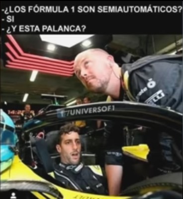 El piloto se llama Ricciardo - meme