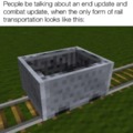 Minecraft update meme