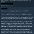 Cheating wife deals with DNA testing