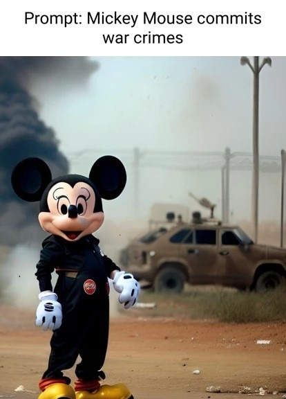 Mickey Mouse commits war crimes - meme