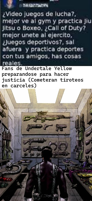 Contexto: Clover, el protagonista de UT Yellow tiene como objetivo hacer justicia por los niños asesinados en el subsuelo, en la ruta genocida matando a todos los monstruos para vengarlos - meme
