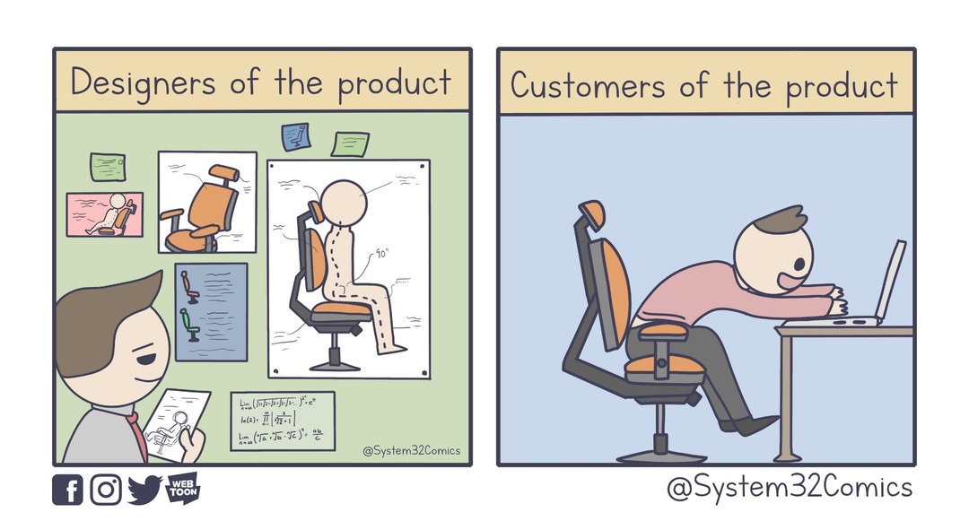 Designers vs Customers - meme