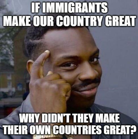 Enrich your own parts of the world before you "culturally enrich" the west. - meme