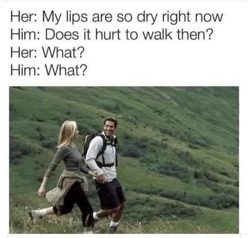 chapped lips meme