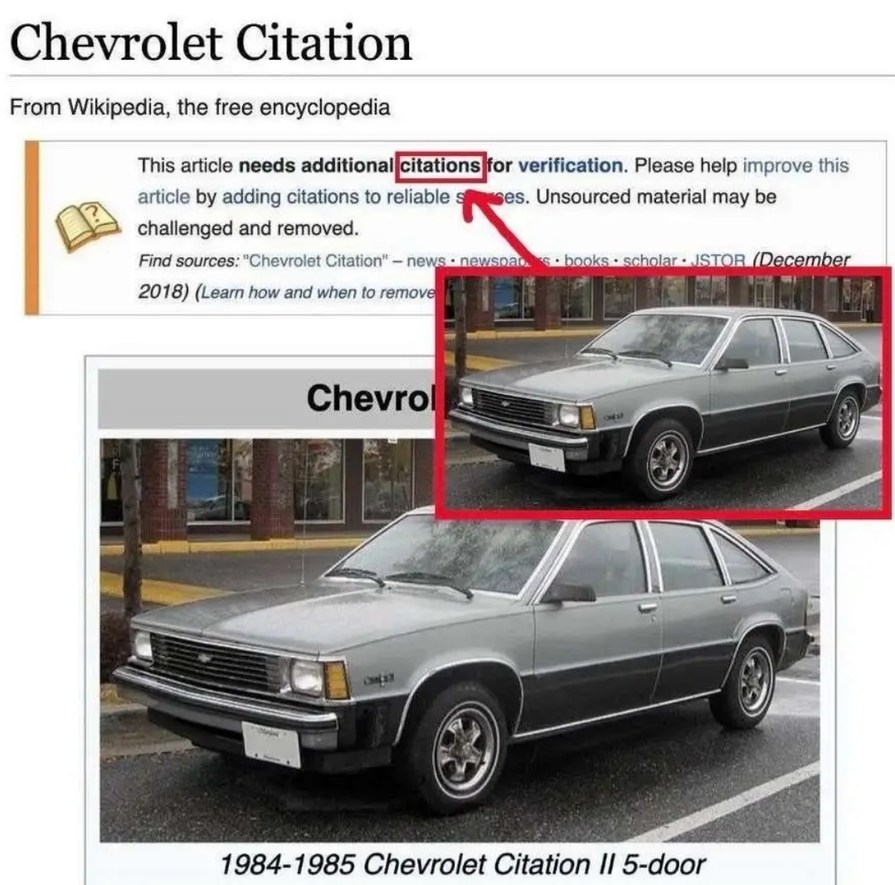 Chevrolet Citation - meme
