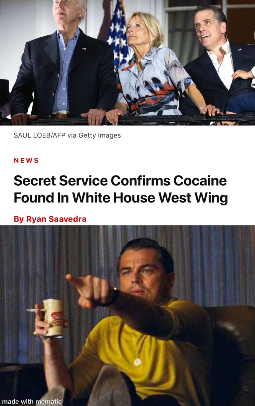 Cocaine in the White House meme