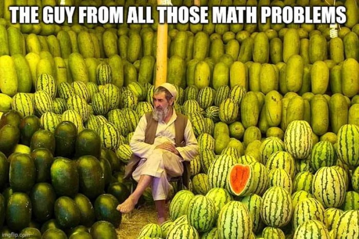 This remembers me those hypothetical math problems - meme
