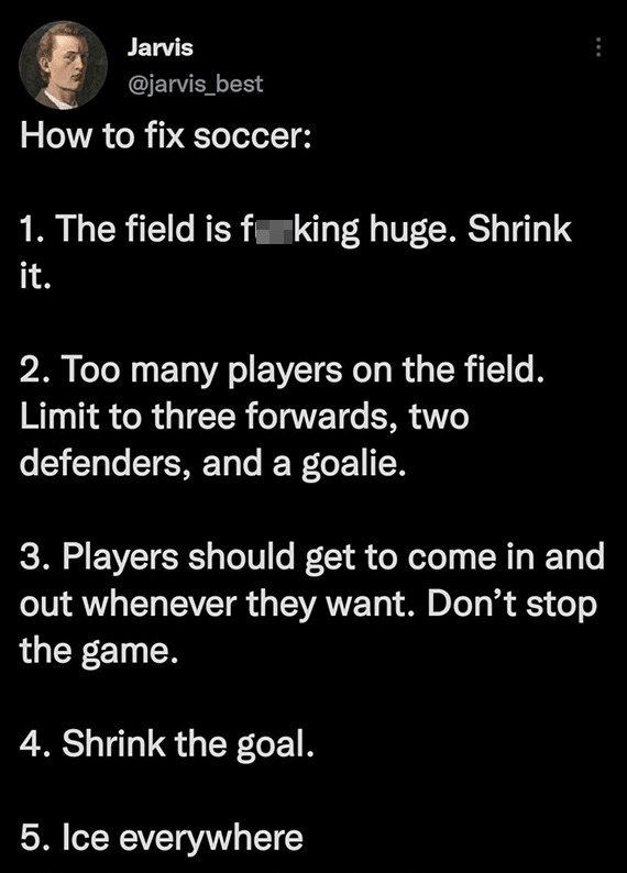 How to fix soccer. - meme