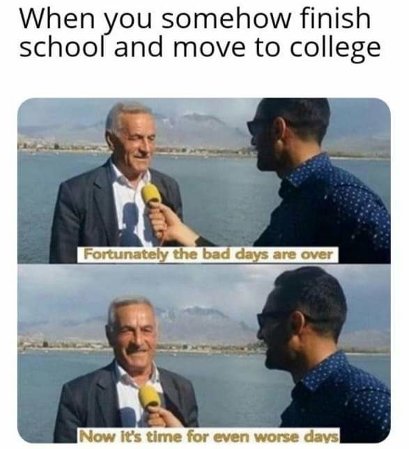 To old to finish school.... - meme