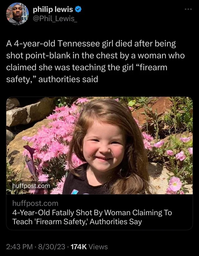 Why tf does a 4 yr old need to learn anything about guns - meme