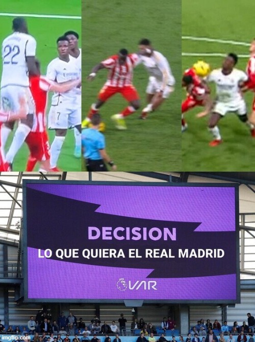 Meme del Real Madrid comprando arbitros