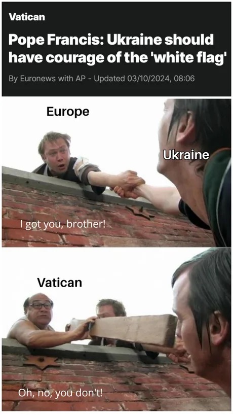 Pope Francis on Ukraine - meme