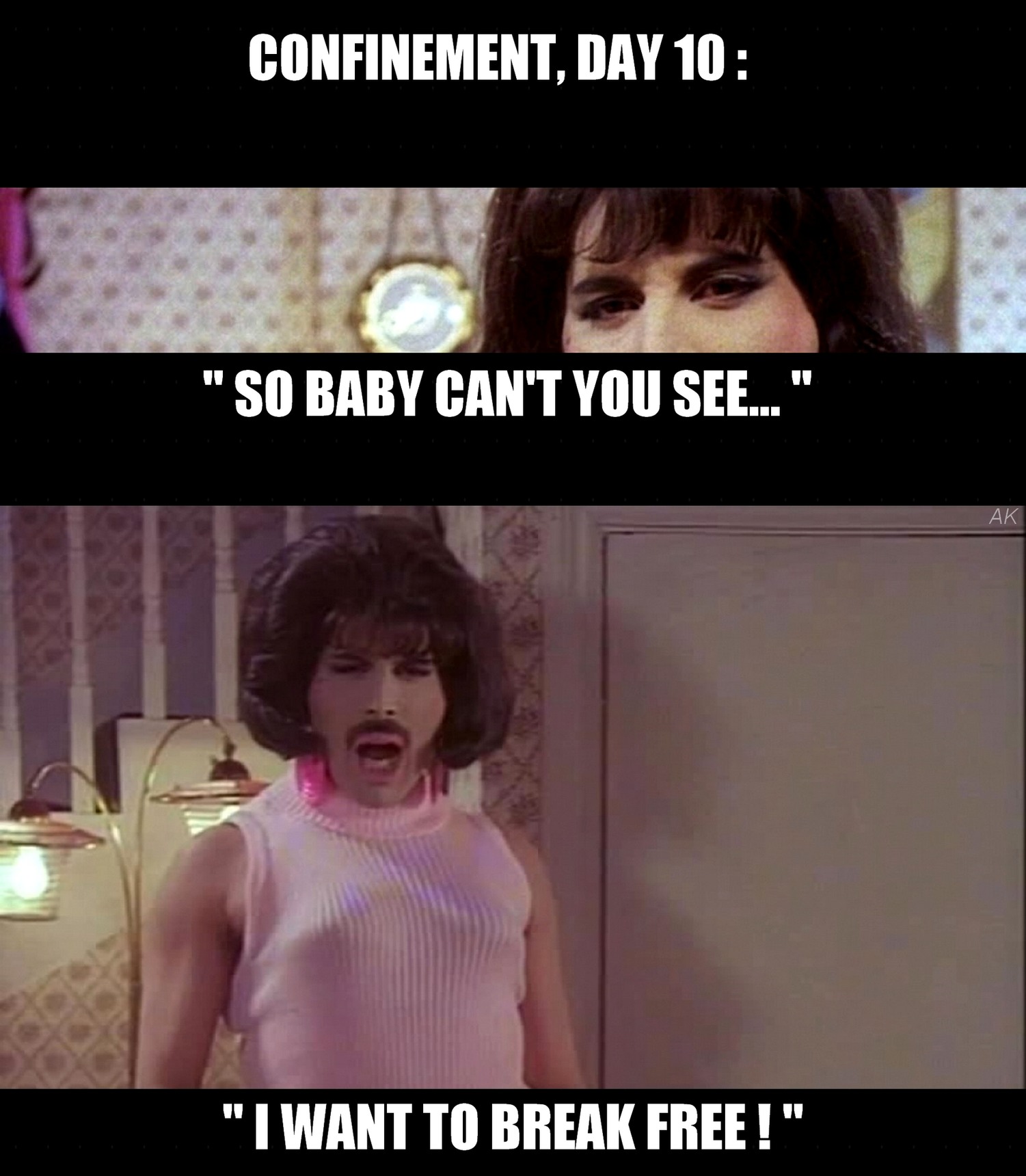 I want to break free... out of this quarantine ! - meme