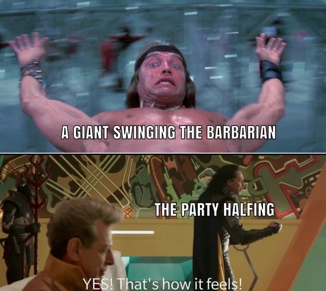 The party halfing. Dnd memes reddit